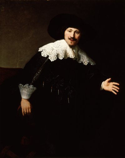 Portrait of a Man Rising from His Chair by Rembrandt van Rijn